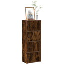 bogreol 40x24x102 cm konstrueret træ røget egetræsfarve