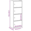 bogreol 40x24x102 cm konstrueret træ antikt træ
