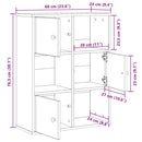 bogreol 60x24x76,5 cm konstrueret træ sonoma-eg