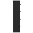 bogreol 60x24x101,5 cm konstrueret træ sort-eg