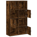 bogreol 60x24x101,5 cm konstrueret træ røget egetræsfarve