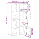 bogreol 60x24x101,5 cm konstrueret træ antikt træ