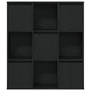 bogreol 89x24x101,5 cm konstrueret træ sort-eg