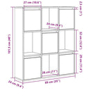 bogreol 89x24x101,5 cm konstrueret træ gammelt trælook