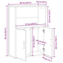 bogreol 60x24x85 cm konstrueret træ sort-eg