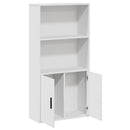 bogreol 60x24x120 cm konstrueret træ hvid