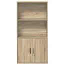 bogreol 60x24x120 cm konstrueret træ sonoma-eg