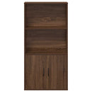 bogreol 60x24x120 cm konstrueret træ brun egetræsfarve