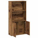 bogreol 60x24x120 cm konstrueret træ antikt træ