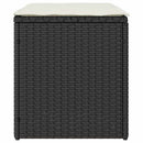 havestole med hynder 2 stk. 40x40x43 cm polyrattan sort