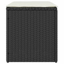 havestole med hynder 2 stk. 40x40x43 cm polyrattan sort