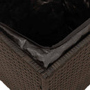 havestole med hynder 2 stk. 40x40x43 cm polyrattan brun