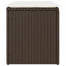 havestole med hynder 2 stk. 40x40x43 cm polyrattan brun