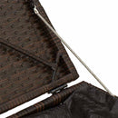 havestole med hynder 2 stk. 40x40x43 cm polyrattan brun