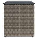 havestole med hynder 2 stk. 40x40x43 cm polyrattan grå