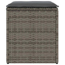havestole med hynder 2 stk. 40x40x43 cm polyrattan grå