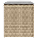havestole med hynder 2 stk. 40x40x43 cm polyrattan beige