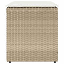 havestole med hynder 2 stk. 40x40x43 cm polyrattan beige
