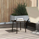 havesofabord 40x40x37 cm firkantet polyrattan brun