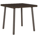 havesofabord 40x40x37 cm firkantet polyrattan brun