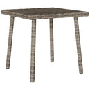 havesofabord 40x40x37 cm firkantet polyrattan grå