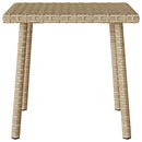 havesofabord 40x40x37 cm firkantet polyrattan beige