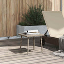 havesofabord 40x40x37 cm firkantet polyrattan lysegrå