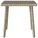 havesofabord 40x40x37 cm firkantet polyrattan lysegrå