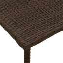 havesofabord 60x40x37 cm firkantet polyrattan brun