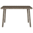 havesofabord 60x40x37 cm firkantet polyrattan grå