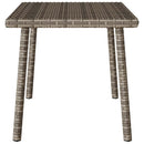 havesofabord 60x40x37 cm firkantet polyrattan grå