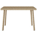 havesofabord 60x40x37 cm firkantet polyrattan beige