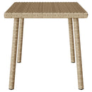 havesofabord 60x40x37 cm firkantet polyrattan beige