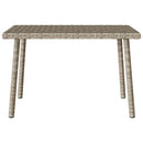 havesofabord 60x40x37 cm firkantet polyrattan lysegrå