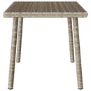 havesofabord 60x40x37 cm firkantet polyrattan lysegrå