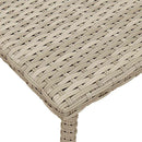 havesofabord 60x40x37 cm firkantet polyrattan lysegrå