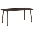 havesofabord 80x40x37 cm firkantet polyrattan brun