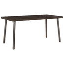 havesofabord 80x40x37 cm firkantet polyrattan brun