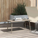 havesofabord 80x40x37 cm firkantet polyrattan lysegrå