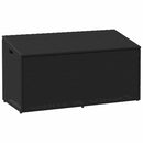 opbevaringskasse til haven sort 110x50x58 cm polyrattan