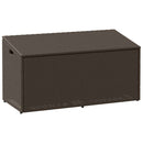 opbevaringsboks til haven 110x50x58 cm polyrattan brun