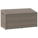 opbevaringskasse til haven grå 110x50x58 cm polyrattan