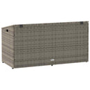 opbevaringskasse til haven grå 110x50x58 cm polyrattan