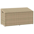 opbevaringskasse til haven beige 110x50x58 cm polyrattan