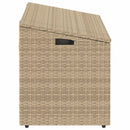 opbevaringskasse til haven beige 110x50x58 cm polyrattan