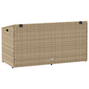 opbevaringskasse til haven beige 110x50x58 cm polyrattan