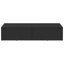 opbevaringsboks til haven 220x50x58 cm polyrattan sort