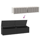 opbevaringsboks til haven 220x50x58 cm polyrattan sort