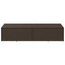 opbevaringsboks til haven 220x50x58 cm polyrattan brun