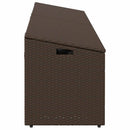 opbevaringsboks til haven 220x50x58 cm polyrattan brun
